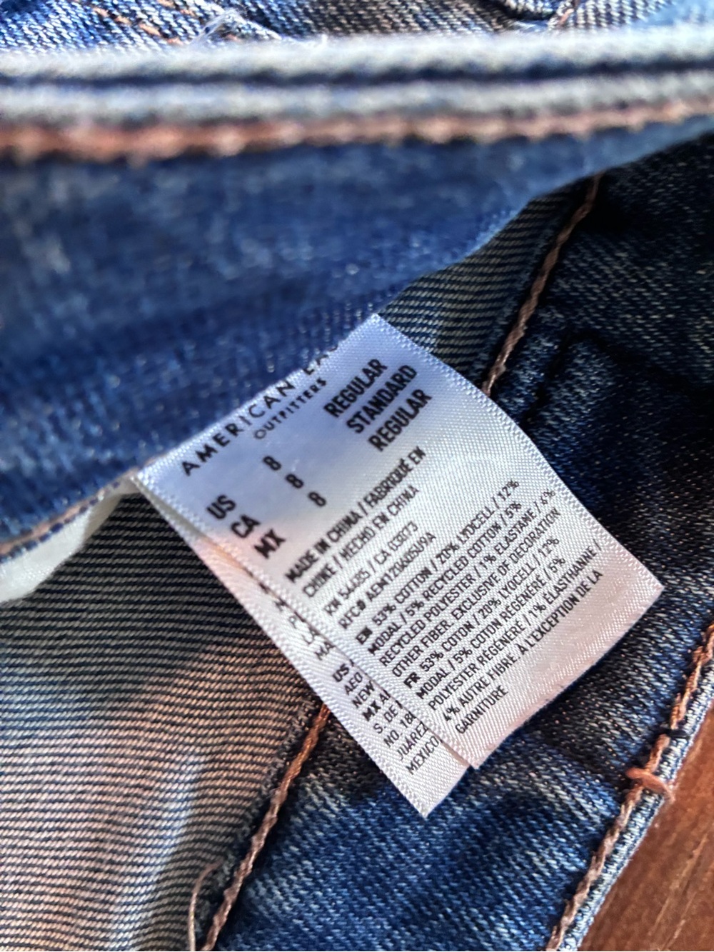 American Eagle Outfitters Distressed Blue Mom Jeans - Picture 6 of 6